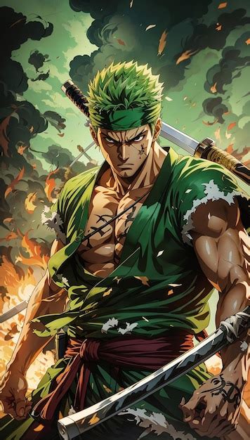 Fondo De Pantalla De Roronoa Zoro Foto Premium