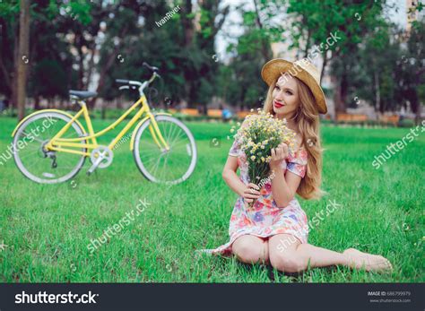 Outdoor Portrait Beautiful Blonde Woman Attractive Stock Photo 686799979 Shutterstock