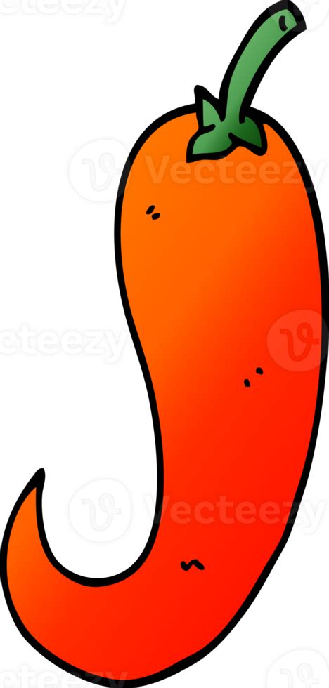 Cartoon Doodle Red Hot Chilli Pepper PNG