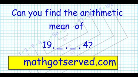 Al2 Sequences And Series Finding The Arithmetic Mean Mathgotserved