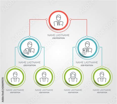 Stock Image Business Hierarchy Circle Chart Infographics Corporate Organizational Structure