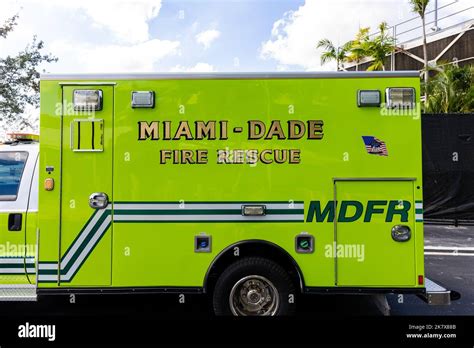 Miami Gardens, FL - October 7, 2022: Miami-Dade Fire Rescue vehicle ...