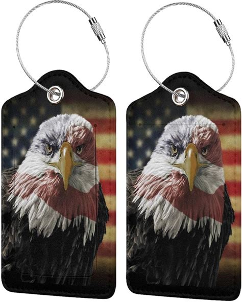 Amazon Pcs American Flag With Eagle Luggage Tag For Suitcase