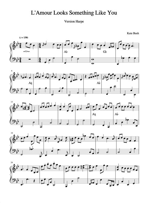 Kate Bush L Amour Looks Something Like You Sheet Music Downloads