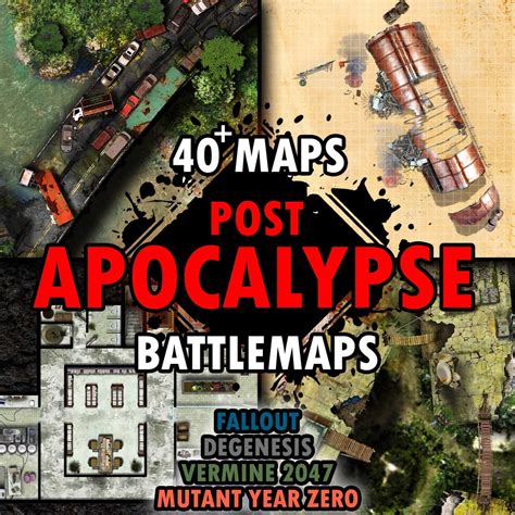 Post Apocalyptic Rpg Battlemaps Atv Maps For Virtual Role Playing