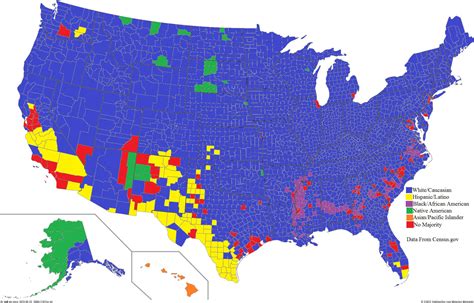 Pic Map States Ethnic Majority County United 598116B My R