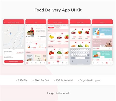 Premium Psd Food Delivery App Ui Kit