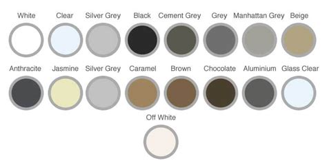 Silicone Sealant Colour Chart