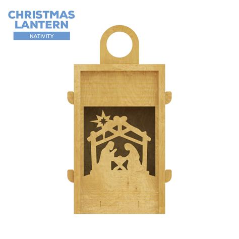 Collapsible Wood Lantern Nativity