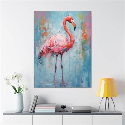 Flamingo Canvas Art Graceful Birds Of Paradise Shop Now Etsy
