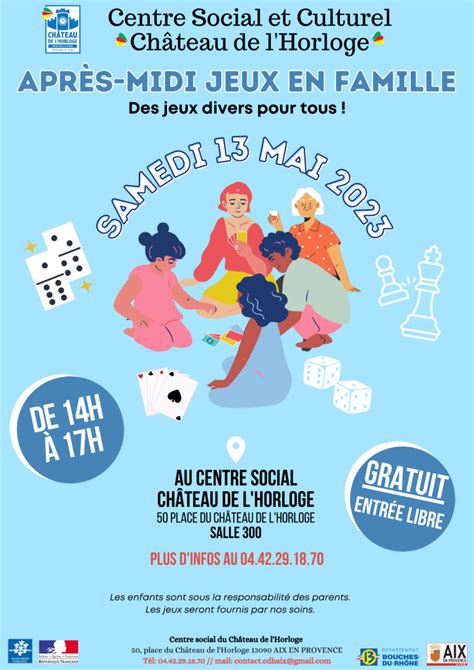 Apr S Midi Jeux Centre Social Et Culturel Chateau De L Horloge