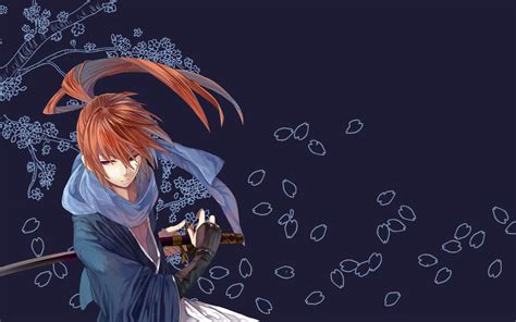 Illustration Redhead Anime Cartoon Katana Rurouni Kenshin Himura