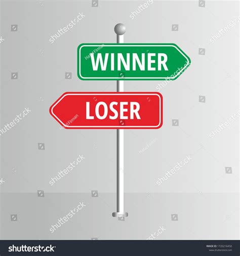 Winner Loser Over Royalty Free Licensable Stock Vectors Vector