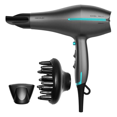 Ionicare Maxi Aura Black S Che Cheveux Ionique Ac Avec Diffuseur