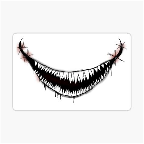 Horror Smile Sticker For Sale By Madscientist01 Redbubble