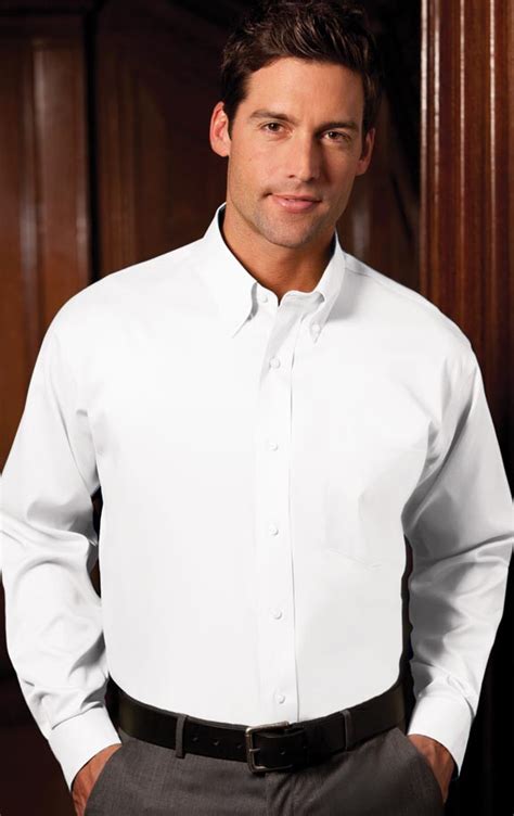 Mens Button Down Collar White John Forsyth Shirt Co