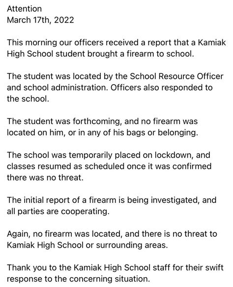 Mukilteo Police Dept On Twitter Information On Incident At Kamiak