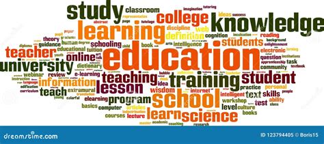 Education Word Cloud Stock Vector Illustration Of Human 123794405