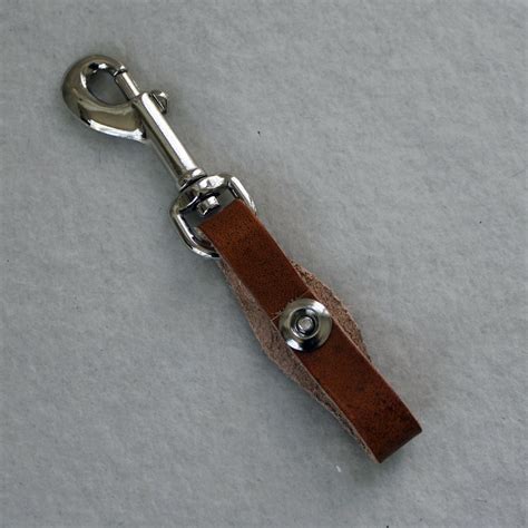 Leather Pocket Watch Fob Brown Etsy