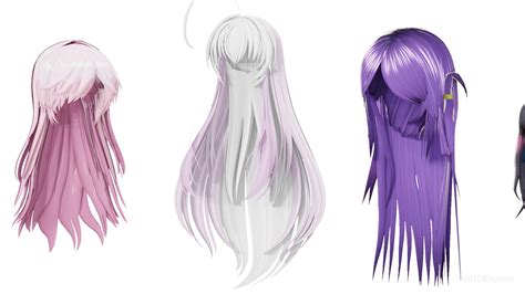 Stylized Anime Female Hairstyles 30 3d Turbosquid 2106465