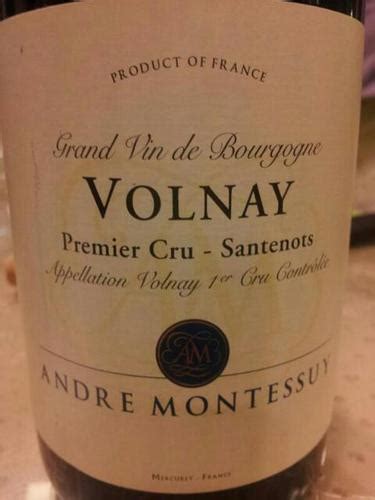 Andre Montessuy Volnay Premier Cru Santenots Vivino Canada