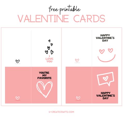 Printable Valentine Cards - U Create