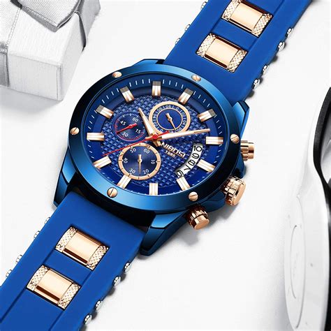 NIBOSI Watches Men's Chronograph Fashion Waterproof Quartz Wrist Watch ...