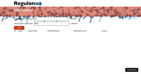 Regulondb Dnafeatures Codesandbox