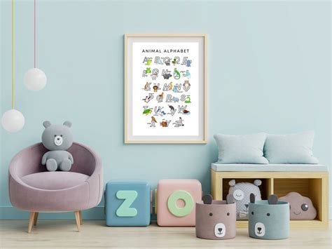 Alphabet Poster Animal Alphabet Poster ABC Print - Etsy