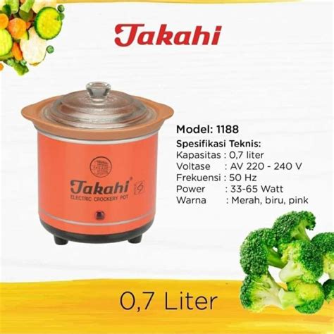 Promo Takahi Tk Hr Electric Crockery Pot L Slow Cooker Diskon