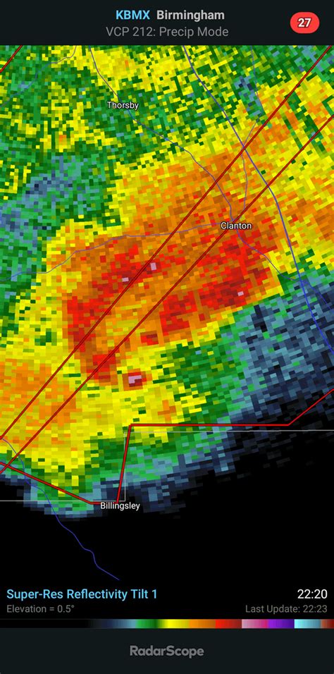 The First Debris Ball I Have Seen On Radar Rtornado