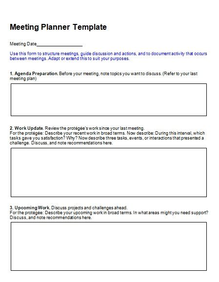 Meeting Planner Templates 10 Free Printable Pdf Excel And Word Formats