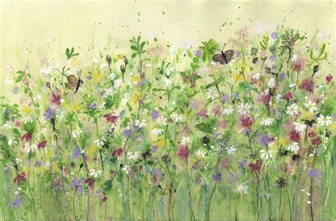 Wild Flower Meadow Painting at PaintingValley.com | Explore collection ...