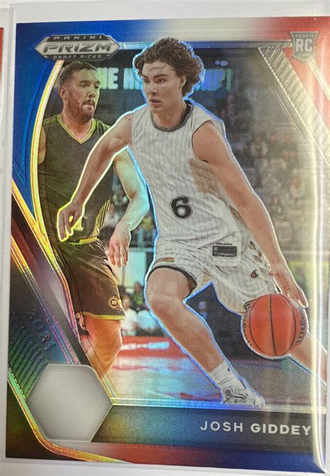 Josh Giddey 2021 22 Prizm Draft Prizms Red White Blue Prism Rookie