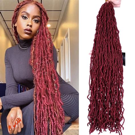 1418 Inch Wavy Nu Faux Locs Crochet Hair Long Soft Locs Crocheted Braids Ombre Curly Dreadlock