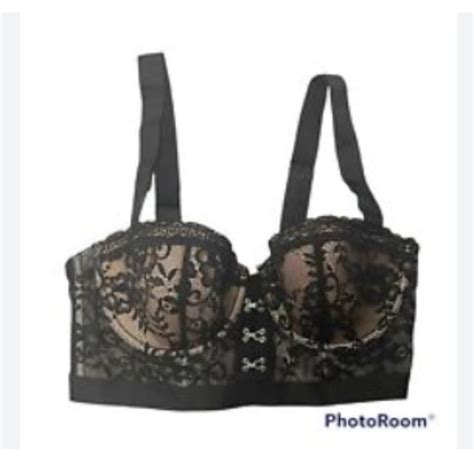 Adore Me Intimates Sleepwear Adore Me Black Nude Floral Lace