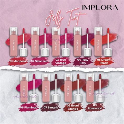 Jual Pgo Implora Jelly Tint Lip Tint Glossy Bpom Shopee Indonesia