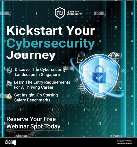 Cybersecurity Journy Flyer Template Design Stock Vector Image Art Alamy