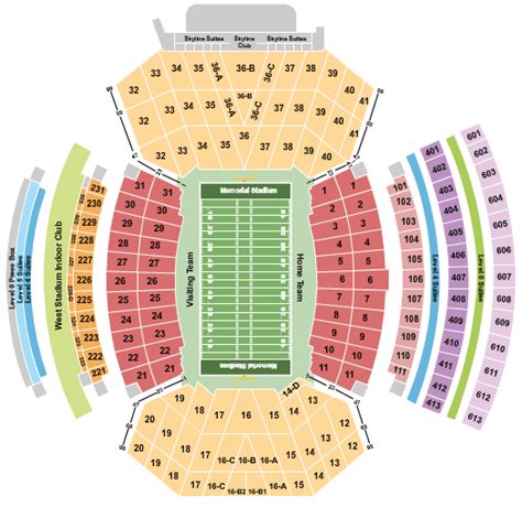 La Memorial Stadium Seating Chart | Elcho Table