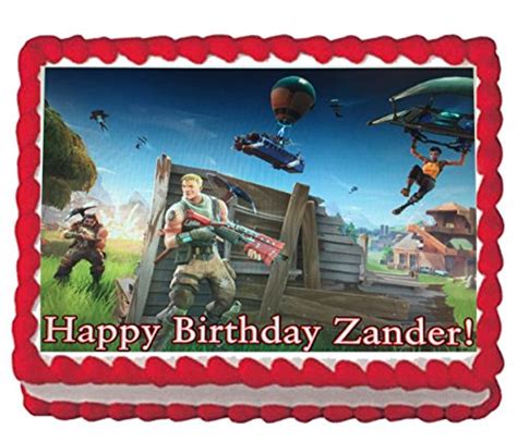 Buy Fortnite Battle Royale Edible Cake Image Topper 1 4 Sheet Decoration Birthday Party Online