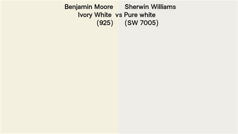 Benjamin Moore Ivory White 925 Vs Sherwin Williams Pure White SW