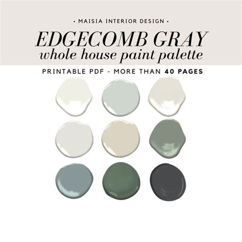 Edgecomb Gray Palette Etsy