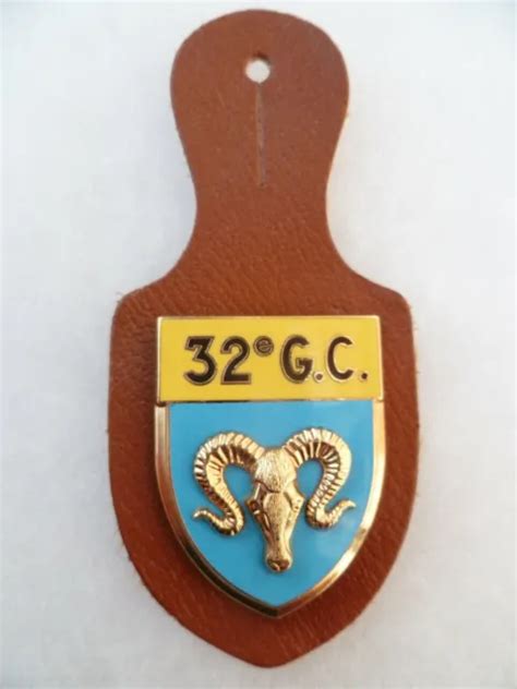 Insigne Badge Sur Cuir Gc Groupement De Camp Original Boussemart