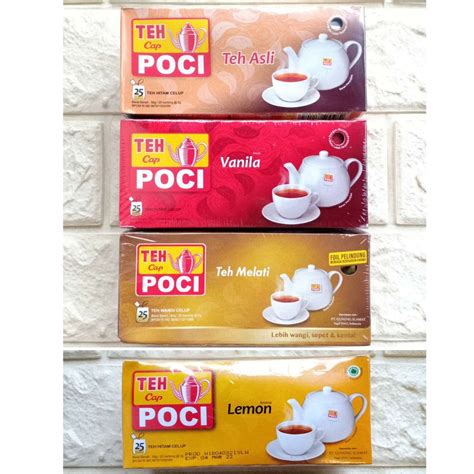 Jual Teh Cap Poci Hitam Teh Asli Vanila Melati Dan Lemon Tea Gr Isi