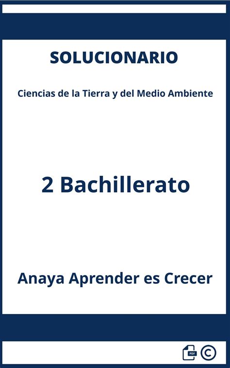 Abrir Descargar Pdf Solucionario Ciencias De La Tierra Y Del Medio