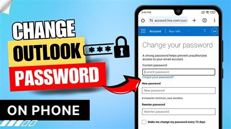 How To Change Outlook Password On Phone Outlook Password Forgot