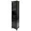 Winsome Alps Tall Cabinet With Glass Door And Drawer Black For Sale