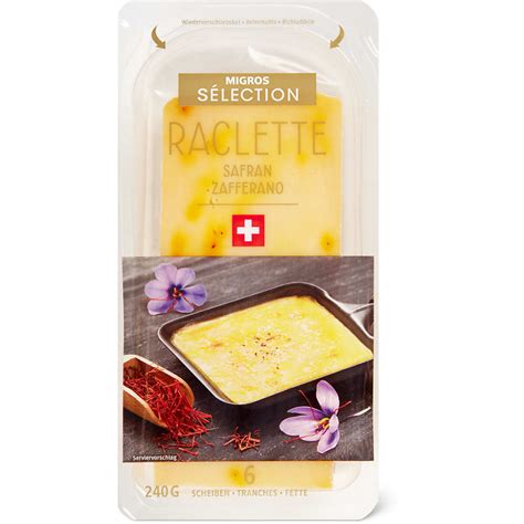 Achat Sélection Raclette Safran 6 tranches Migros