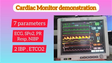 Cardiac Monitor Demonstration Invasive Parameter Monitor The Biomed