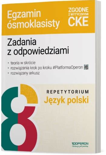 TAK ZDAM JĘZYK POLSKI EGZAMIN ÓSMOKLASISTY REPETYTORIUM 2025 OPERON